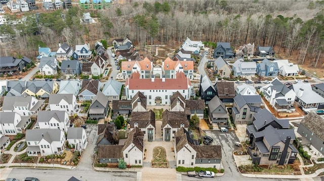 aerial view with a residential view