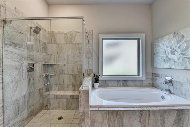 3925 Sierra Knolls Ct, Cumming, GA 30040 - bathroom featuring a garden tub and a shower stall