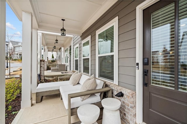 view of patio with a porch