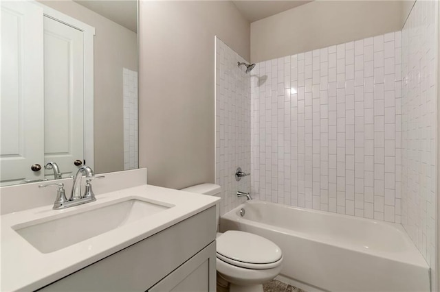 329 Willow Cv, Canton, GA 30114 - bathroom featuring toilet, vanity, and tub / shower combination