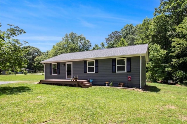 130 Driver St, Temple, GA 30179 - view of front of home with a front lawn and a deck