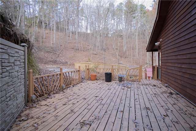 view of wooden terrace