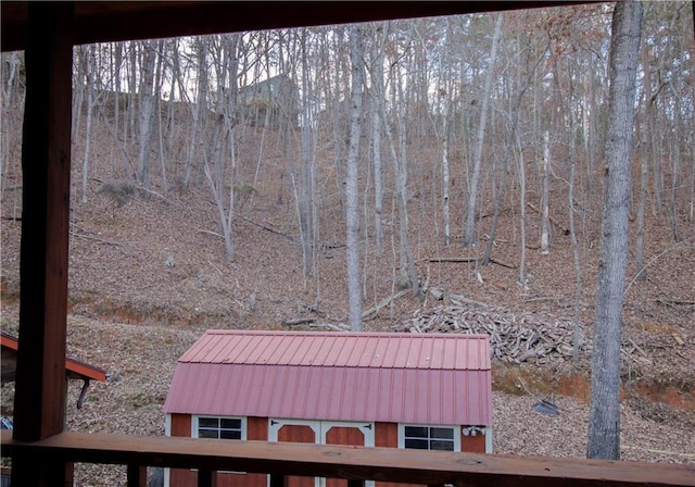 exterior space featuring an outdoor structure