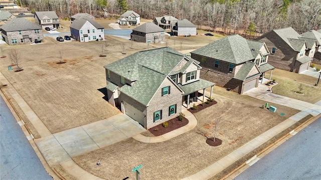 drone / aerial view with a residential view