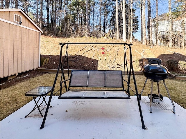 view of patio / terrace with area for grilling