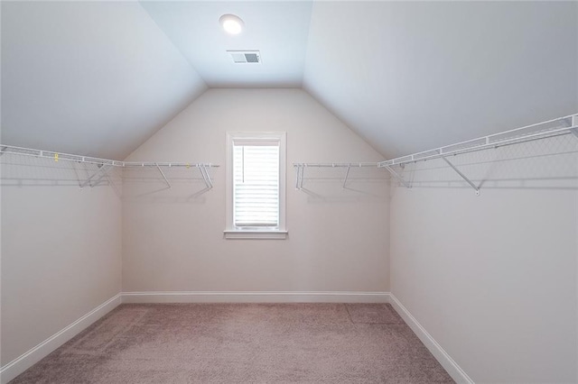 5789 Creek Indian Dr, Sugar Hill, GA 30518 - walk in closet with light carpet and vaulted ceiling