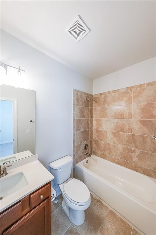 5789 Creek Indian Dr, Sugar Hill, GA 30518 - bathroom with toilet, vanity, and tile patterned floors