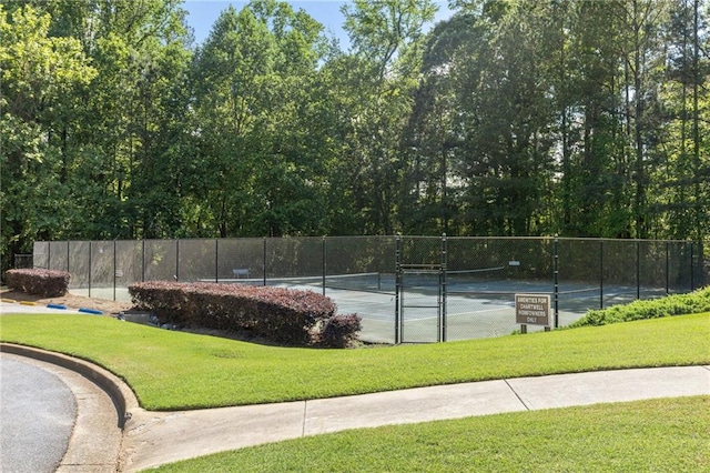 view of tennis court
