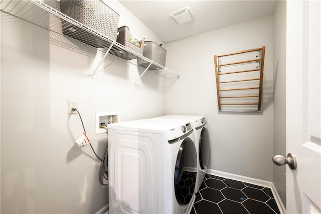 laundry area with washing machine and clothes dryer