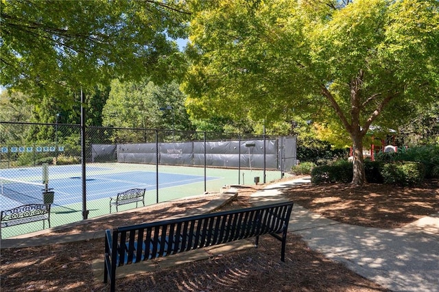 view of tennis court