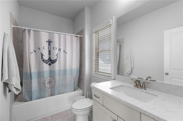 3380 Labrouste Cv, Duluth, GA 30097 - bathroom with vanity, toilet, and shower / tub combo with curtain