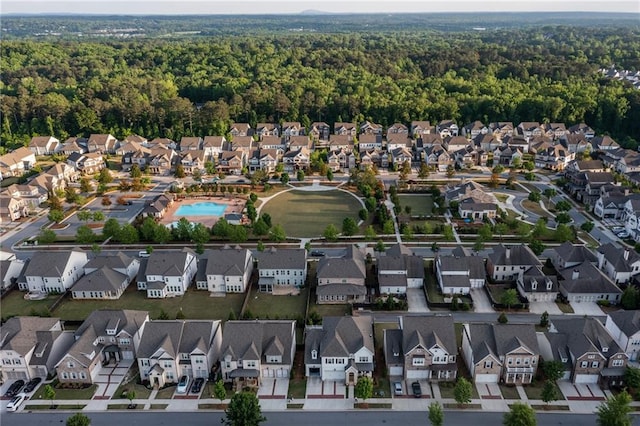 3380 Labrouste Cv, Duluth, GA 30097 - birds eye view of property with a wooded view and a residential view
