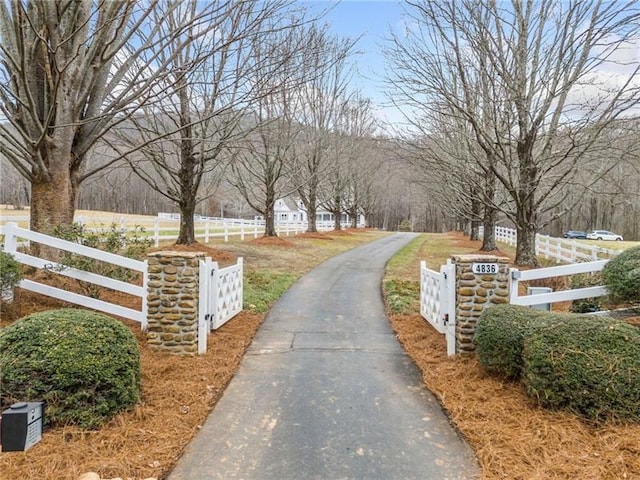 view of asphalt driveway
