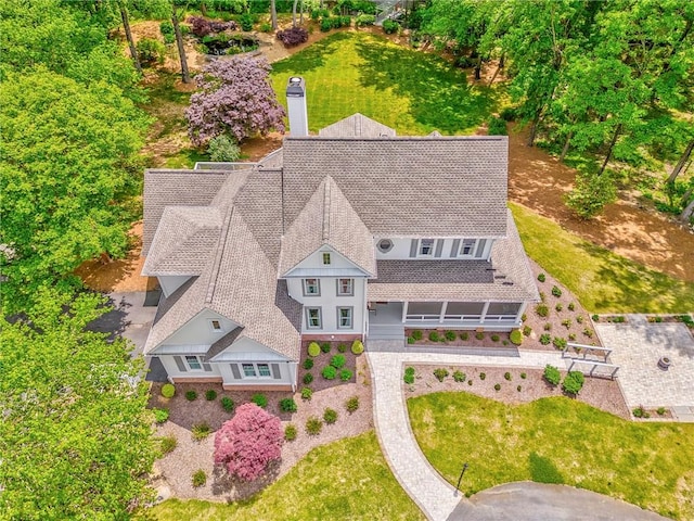 view from above of property