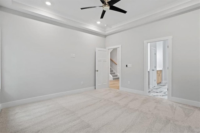 3902 Bouldercrest Rd SE, Ellenwood, GA 30294 - unfurnished bedroom featuring carpet, connected bathroom, baseboards, and recessed lighting