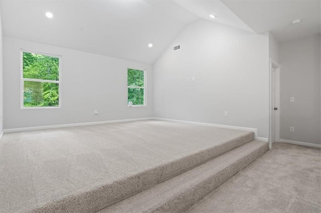 3902 Bouldercrest Rd SE, Ellenwood, GA 30294 - empty room featuring baseboards, recessed lighting, light carpet, and visible vents
