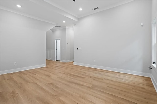 3902 Bouldercrest Rd SE, Ellenwood, GA 30294 - unfurnished room with light wood-type flooring, visible vents, baseboards, and recessed lighting