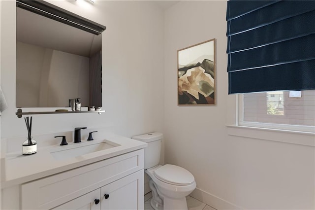 668 Liella Park SE, Atlanta, GA 30312 - bathroom with vanity, toilet, and tile patterned floors