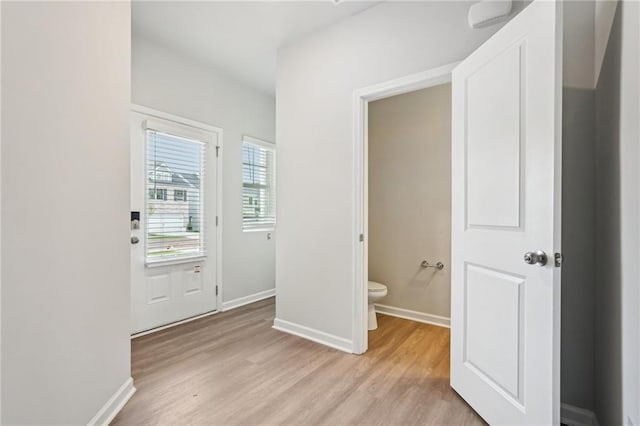 350 Lanier Cir, Woodstock, GA 30189 - entrance foyer with light wood-type flooring and baseboards