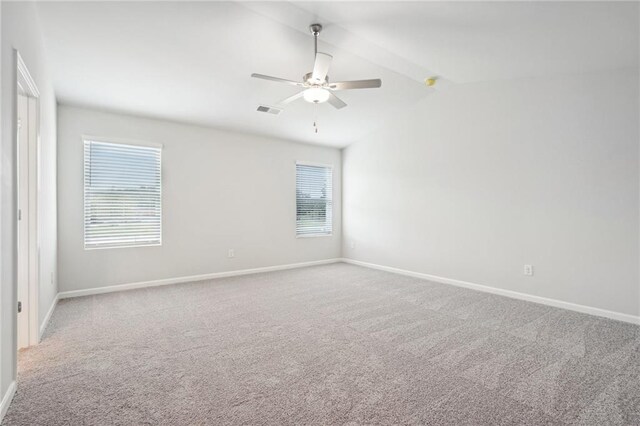 350 Lanier Cir, Woodstock, GA 30189 - empty room featuring carpet, lofted ceiling, and ceiling fan