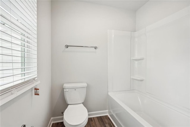 350 Lanier Cir, Woodstock, GA 30189 - full bath featuring wood finished floors and bathing tub / shower combination