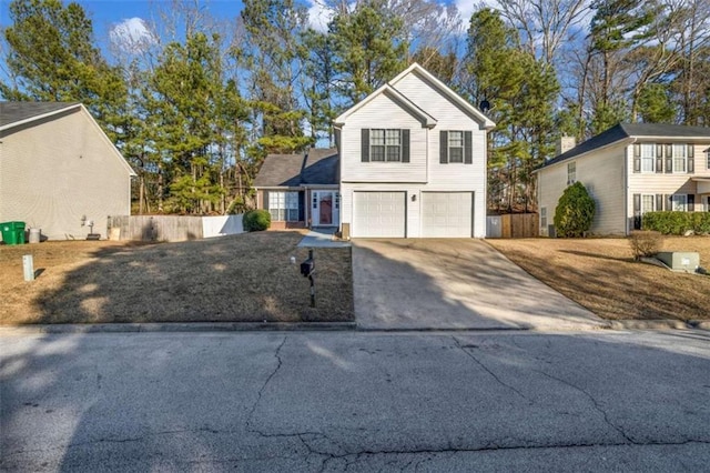 view of property with a garage