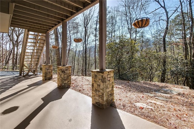 71 Yellow Root Dr, Big Canoe, GA 30143 - view of patio / terrace featuring stairs