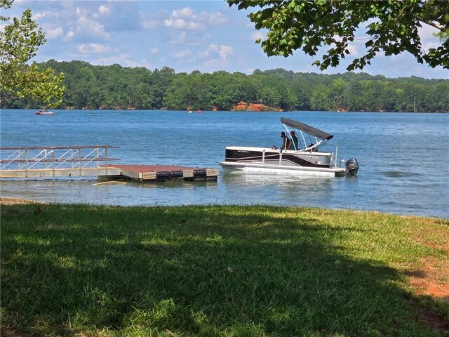 3363 War Hill Park Rd, Dawsonville, GA 30534 - dock area with a water view and a view of trees