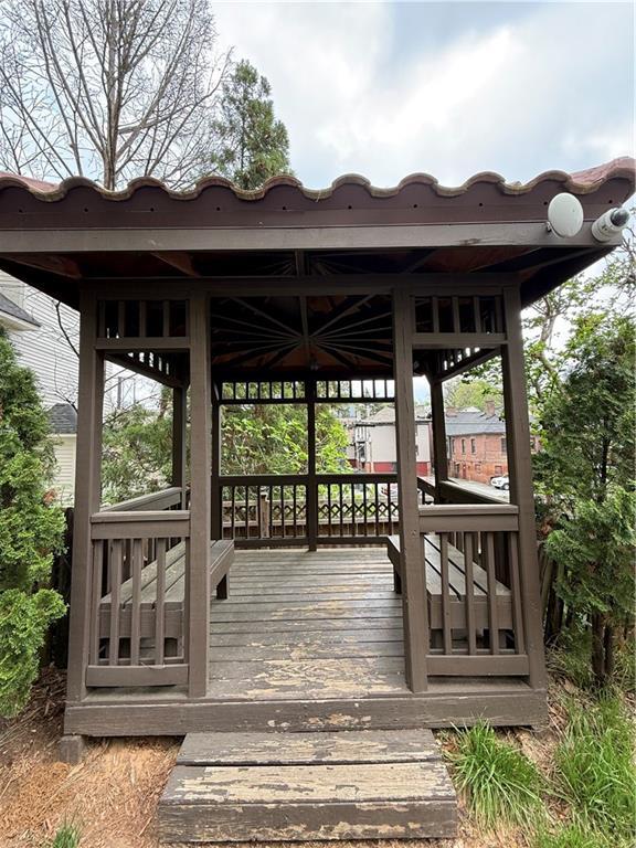 955 Juniper St Unit 3026, Atlanta, GA 30309 - wooden deck with a gazebo
