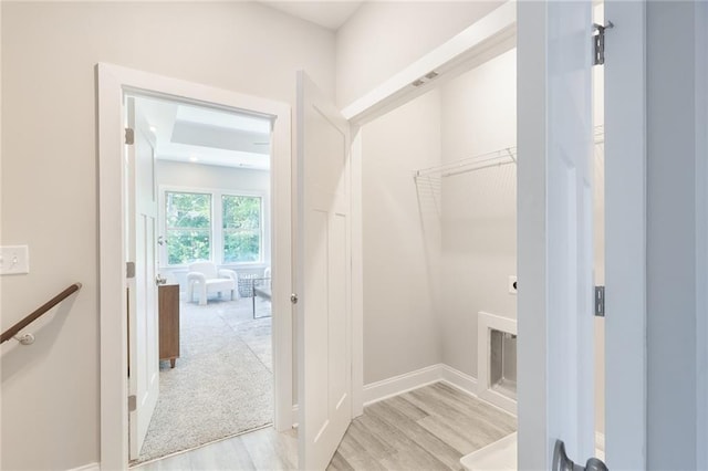 3810 Jack Vernon Cir, Powder Springs, GA 30127 - mudroom featuring light wood-type flooring and baseboards