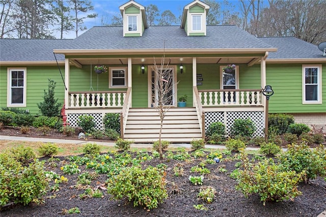 view of front of home with covered porch