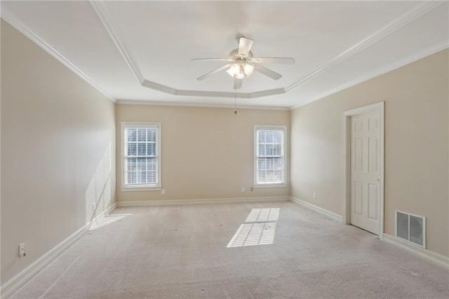 980 Ector Chase NW, Kennesaw, GA 30152 - carpeted empty room with a raised ceiling, ceiling fan, ornamental molding, and baseboards