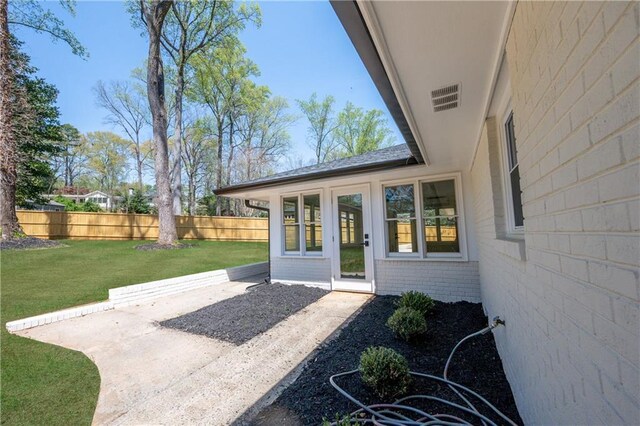 view of patio with fence