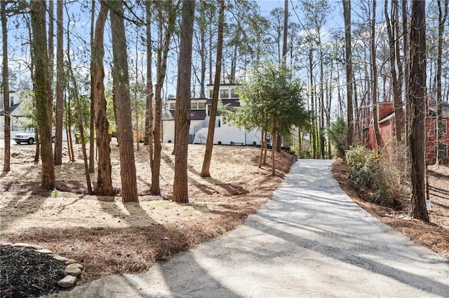 view of road with driveway