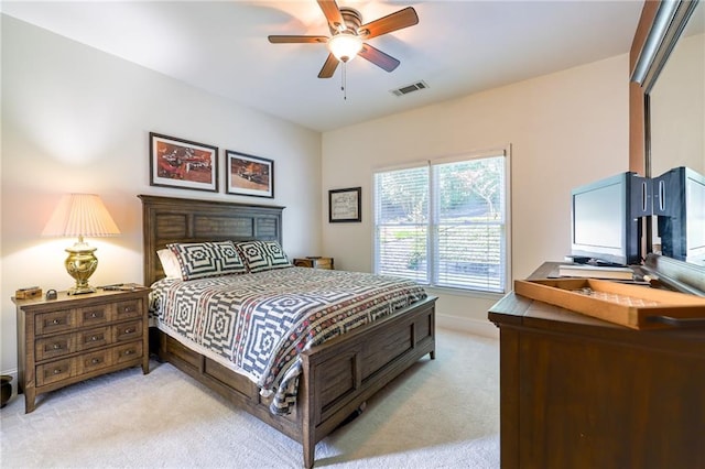 1997 Shaker Falls Ln, Lawrenceville, GA 30045 - bedroom featuring light carpet, baseboards, and a ceiling fan