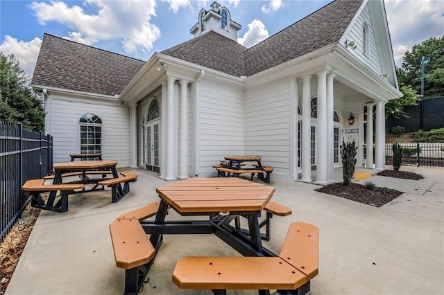 1997 Shaker Falls Ln, Lawrenceville, GA 30045 - view of patio / terrace with french doors and outdoor dining space
