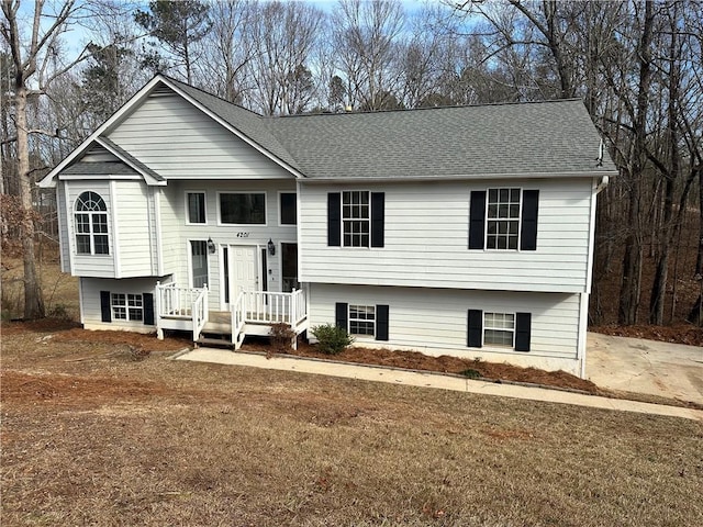 view of split foyer home