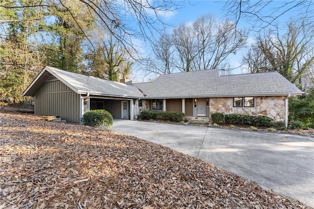 view of ranch-style house