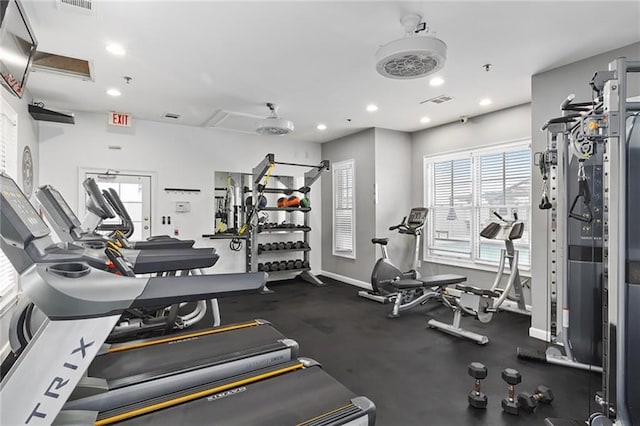 view of workout area