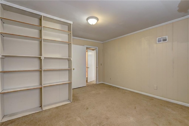 interior space with ornamental molding