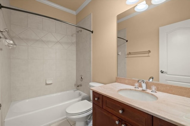 10565 Highgate Manor Ct, Duluth, GA 30097 - full bath featuring crown molding, vanity, and bathtub / shower combination