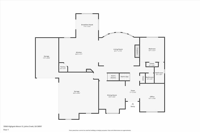 10565 Highgate Manor Ct, Duluth, GA 30097 - view of floor plan / room layout