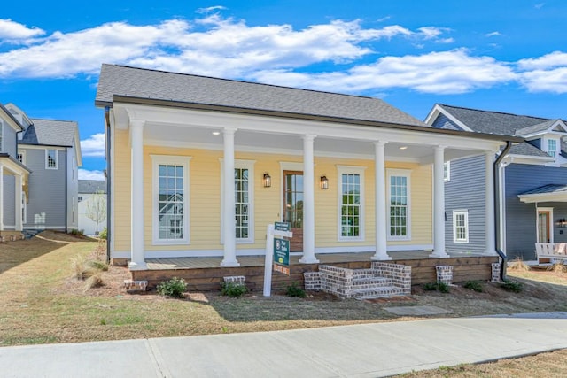 view of front of house featuring covered porch