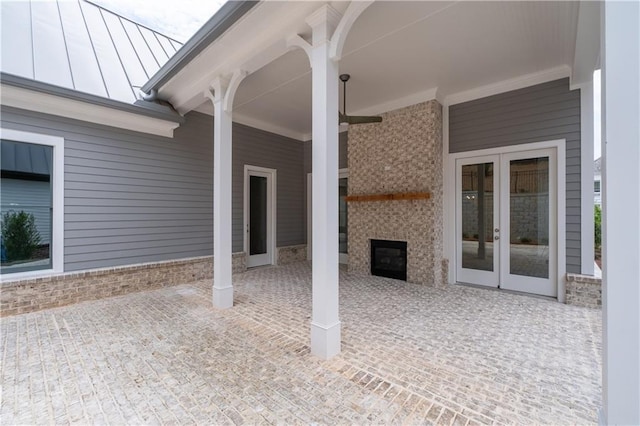 view of patio with french doors