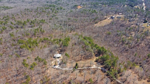 bird's eye view with a view of trees