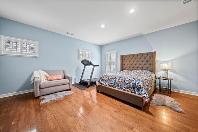 bedroom featuring hardwood / wood-style floors