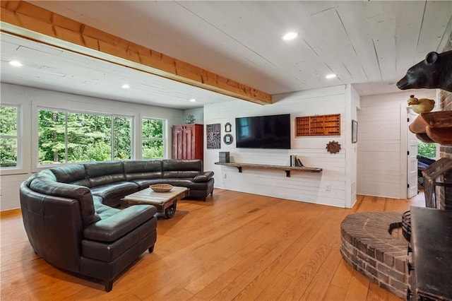 2121 Jep Wheeler Rd, Woodstock, GA 30188 - living area with hardwood / wood-style flooring and recessed lighting