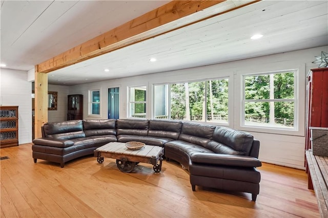 2121 Jep Wheeler Rd, Woodstock, GA 30188 - living area featuring light wood-style floors and recessed lighting
