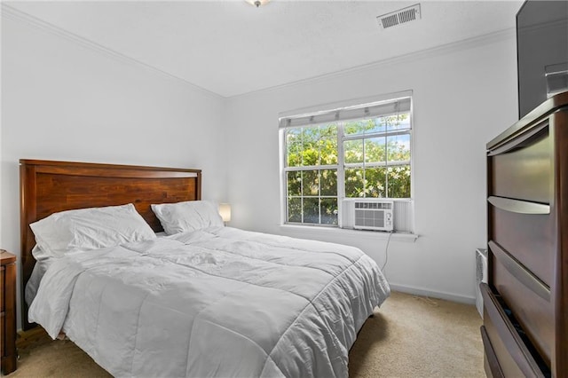 185 Fox Run, Loganville, GA 30052 - bedroom with cooling unit, carpet, and ornamental molding