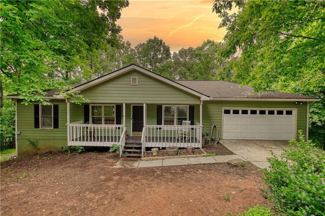1638 River Trce, Auburn, GA 30011 - ranch-style home featuring an attached garage, a porch, and driveway